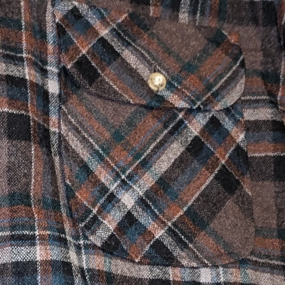 Vintage Pendleton Brown Wool Button Down Mens Shi… - image 4